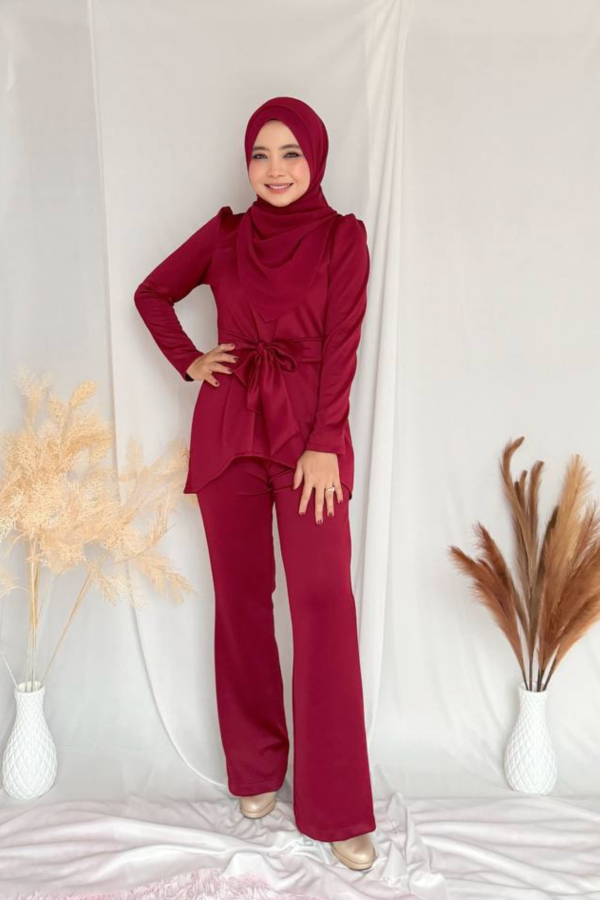 Amelie Pant Set - Scarlet